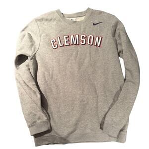 Nike Clemson Crewneck Sweatshirt Mens Small Gray NCAA College Pullover